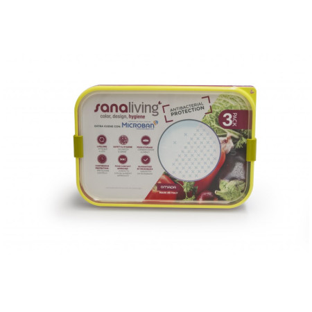 Kutija za hranu Omada Sanaliving Box Set 3x 24x16,5x5cm/1L