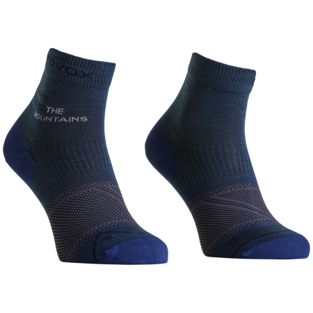 Muške merino čarape Ortovox Alpine Light Quarter Socks M plava/siva Blue Nunatak