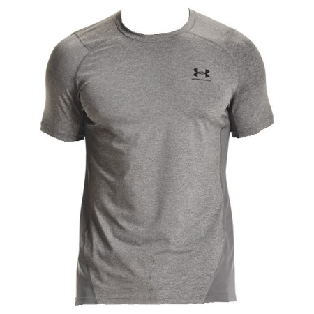 Muška majica Under Armour HG Armour Fitted SS siva CarbonHeather//Black