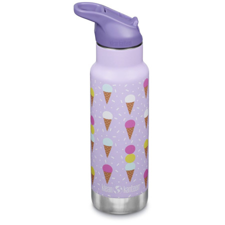 Dječja izotermalna boca Klean Kanteen Insulated Kid Classic Narrow 12oz (w/Flip Seal Sport Cap) Ljubičasta ice cream