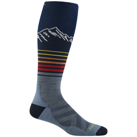 Muške čarape Darn Tough Steep Lines Otc Lightweight With Cushion plava/siva eclipse