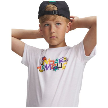 Dječja funkcionalna majica Under Armour UA B Patch Pack Wm SS White