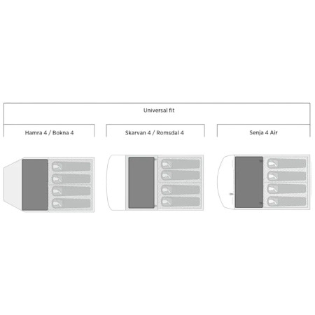 Podne podlage za šator Easy Camp Rosebay Universal Carpet 1.3 x 2.4 m