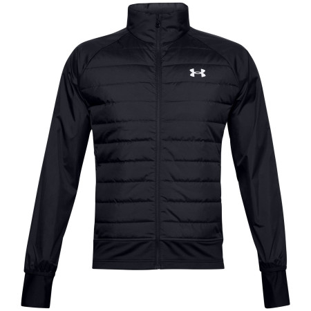 Muška jakna Under Armour Run Insulate Hybrid Jacket crna Black/Black/Reflective