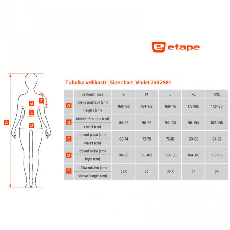 Ženski biciklistički dres Etape Violet