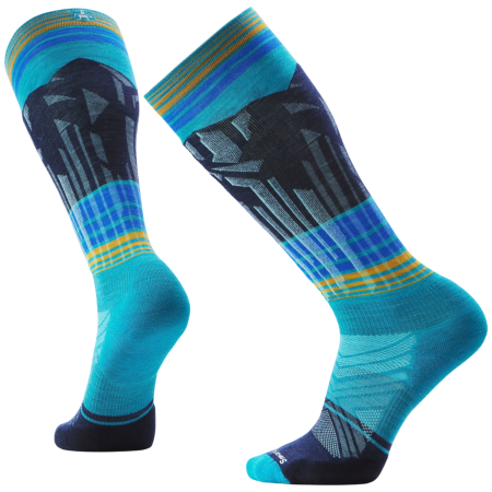 Čarape za skijanje Smartwool Ski Targeted Cushion Summit Shot OTC Socks plava CAPRI
