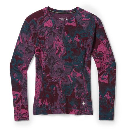 Ženska termo majica Smartwool W Classic Thermal Merino BL Pattern CB ružičasta/zelena