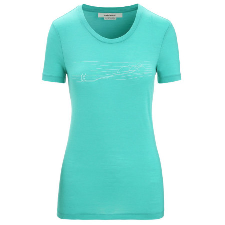 Ženska majica Icebreaker Tech Lite II SS Tee Ski Stripes