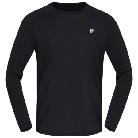 Muške funkcionalne majice Norrona femund pureUll Long Sleeve crna Caviar Black