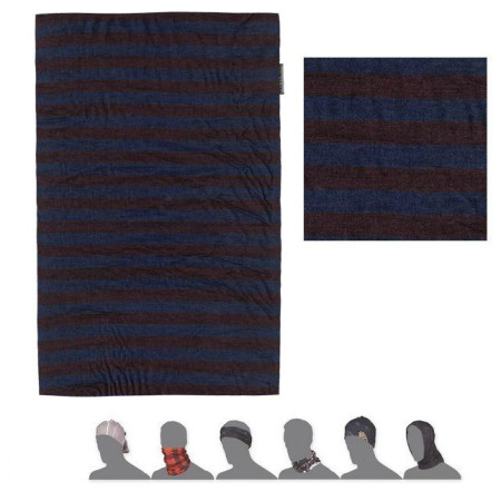Višenamjenski šal Sensor Merino Air plava / crvena Blue/BurgundyStripes