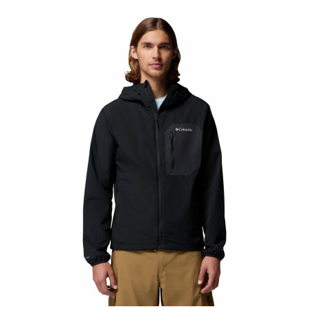 Muška jakna Columbia Tall Heights™ III Hooded Softshell crna Black