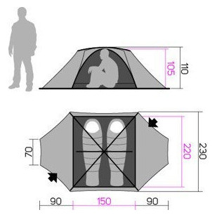 Turistički šator Hannah Covert 2 WS