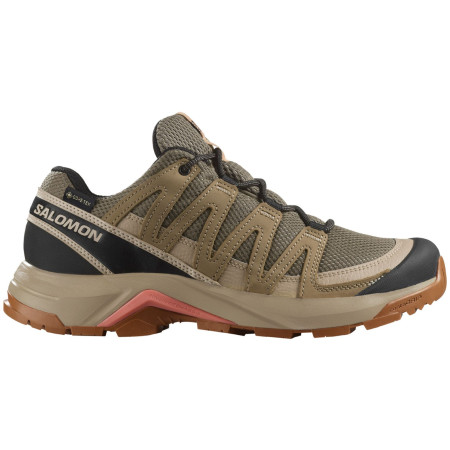 Ženske planinske cipele Salomon X-Adventure Recon Gore Tex zelena Falcon / Desert Tan / Hyma Pink
