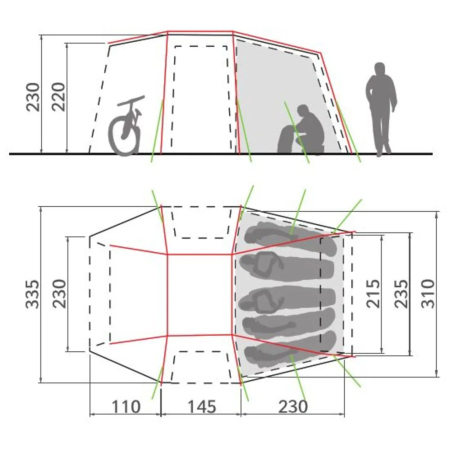Šator za kamper Vaude Drive Van XT 5P
