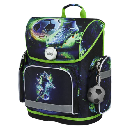 Školski ruksak za niže razrede osnovne škole Baagl Ergo zelena Fotbal Hráč