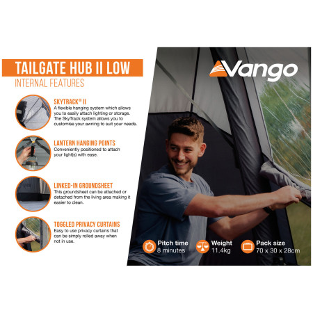Šator za kamper Vango Tailgate AirHub II Low