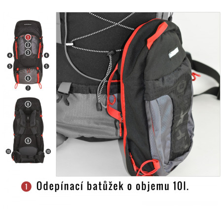 Ruksak Husky Samont 60+10 L