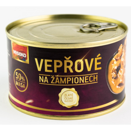 Konzerva VESEKO Svinjsko meso s gljivama 400 g