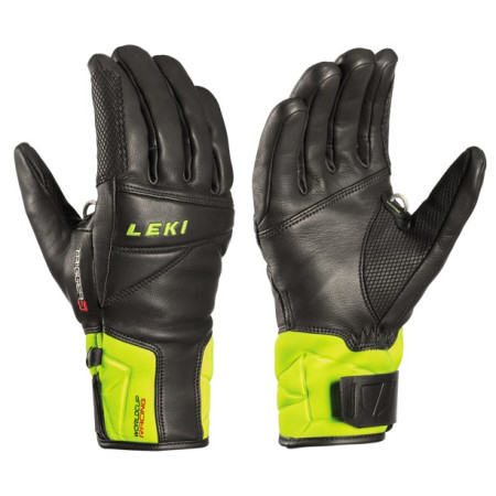 Rukavice za skijanje Leki Worldcup Race Speed 3D crna/žuta black-ice lemon