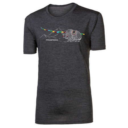 Muške funkcionalne majice Progress Hrutur Yak siva šedý melír