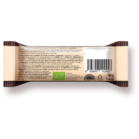 Energetska pločica Lifefood Od naranče RAW BIO 40 g