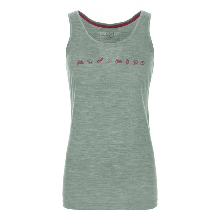 Ženska majica bez rukava Ortovox 120 Cool Tec Icons Top W zelena GreenForrestBlend