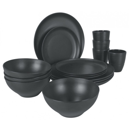 Set posuđa Bo-Camp Orville 16 kom tamno siva