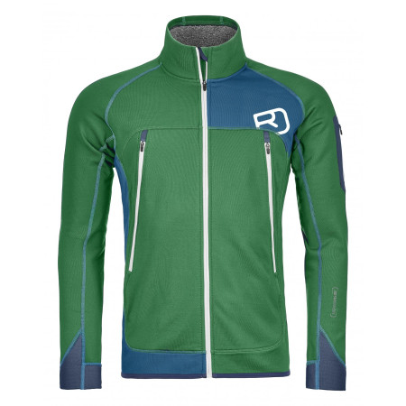 Muška jakna Ortovox Fleece Plus Jacket zelena/plava IrishGreen