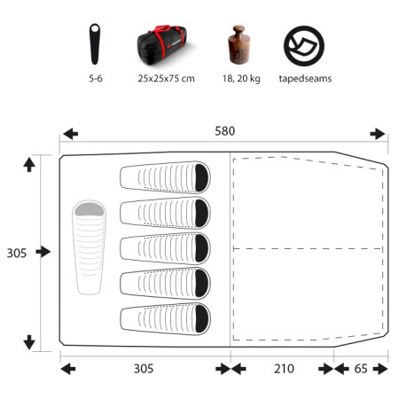Obiteljski šator Trimm Monzun