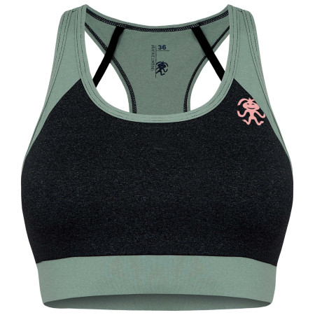 Sportski grudnjak Rafiki Corona crna/zelena GraniteGreen