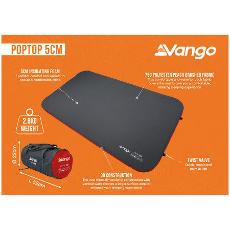 Madrac na napuhavanje Vango PopTop 5cm