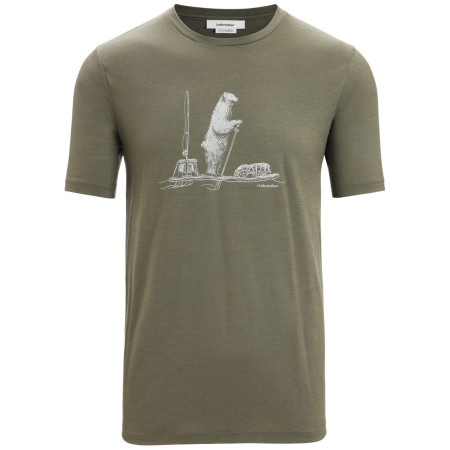 Muške funkcionalne majice Icebreaker Men Tech Lite II SS Tee Polar Paddle zelena