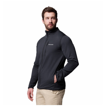 Muška dukserica Columbia Essential Hike™ Grid Fleece Full Zip crna Black