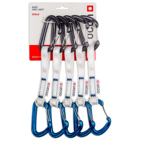 Pakiranje kompleta za penjanje Ocún Hawk Qd Wire Bio-Dyn-Ring 15 mm 15 cm 5-Pack plava/siva