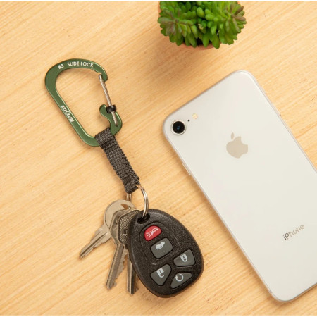 Karabiner bez matice Nite Ize SlideLock Key Ring Aluminum