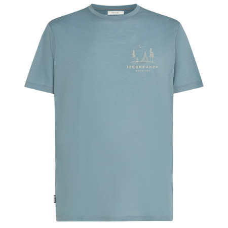 Muška majica Icebreaker Men Merino 150 Tech Lite SS Tee Peaceful Pass svijetlo plava Flint Blue