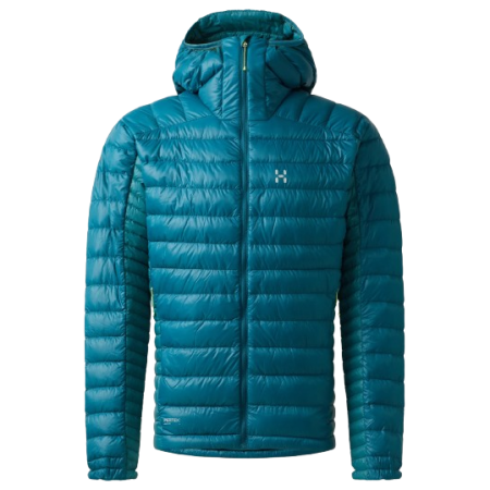 Muška jakna Haglöfs L.I.M Down Hood II svijetlo plava Deep Teal/Mountain Teal