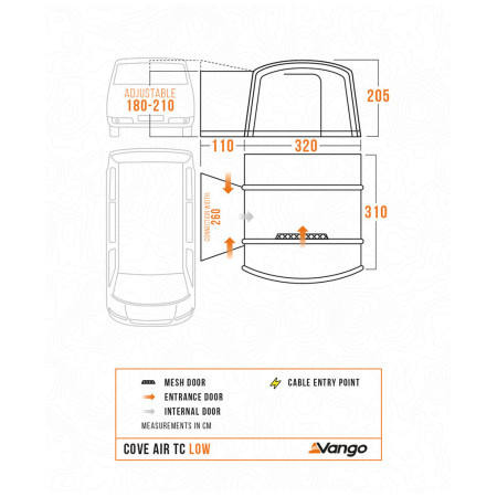 Šator za kamper Vango Cove Air TC Low