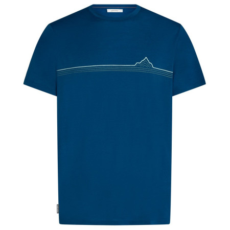 Muška majica Icebreaker Men Merino 150 Tech Lite SS Tee Range Stripes plava Atlantis