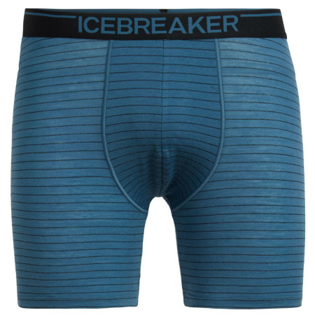 Muške bokserice Icebreaker Mens Anatomica Long Boxers plava Thunder/Black/Stripe