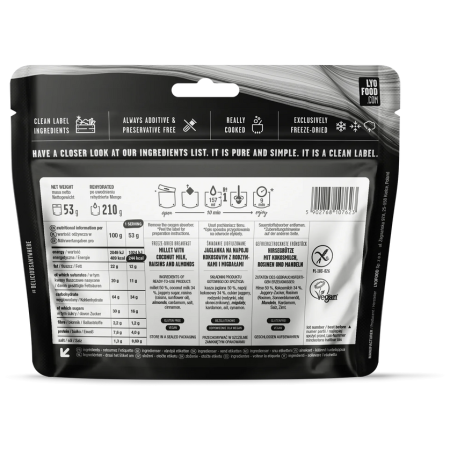 Dehidrirana hrana Lyo food Zobene Payasam