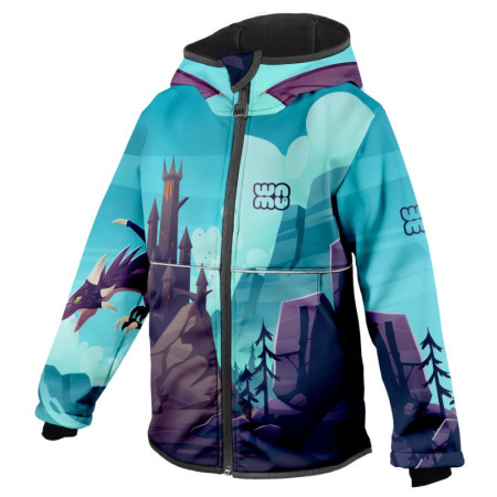Dječja softshell jakna WAMU Dragon Fantasy plava BLUE
