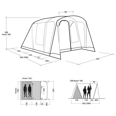 Šator na napuhavanje Outwell San Antonio 2 Air
