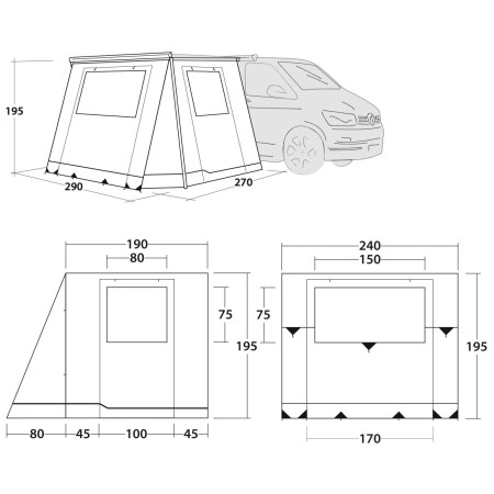 Zaklon Outwell Backroads Awning Room