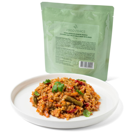 Gotova jela Food Force Pileći i povrtni wok s rižom 300 g