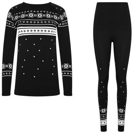 Žensko termo rublje Dare 2b In Demand B/L Set crna Black/White (8K4)