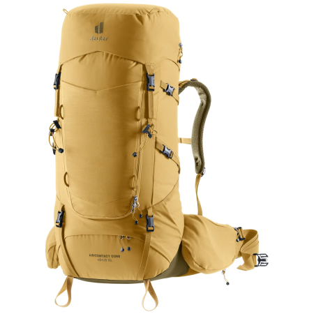 Ženski planinarski ruksak Deuter Aircontact Core 45+10 SL svijetlosmeđa savanna-nori
