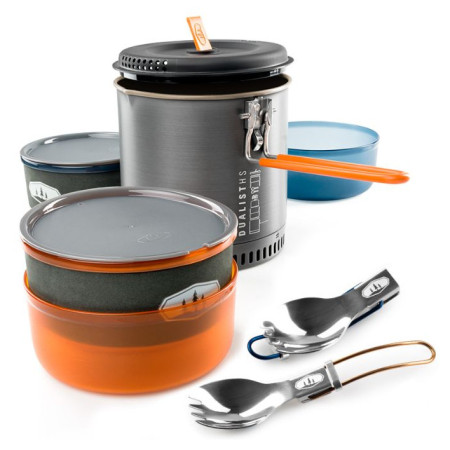 Set posuđa GSI Outdoors Halulite Dualist HS siva