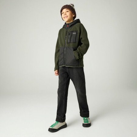 Dječja dukserica Regatta Munro Hybrid Jacket DarkKhak/Blk