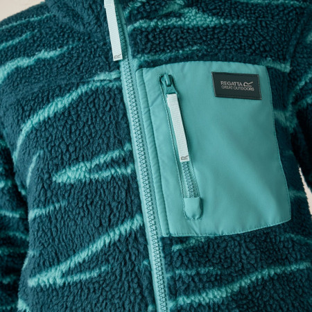 Dječja funkcionalna dukserica Regatta Junior Frankie Warm Fleece Mediterranea Zebra